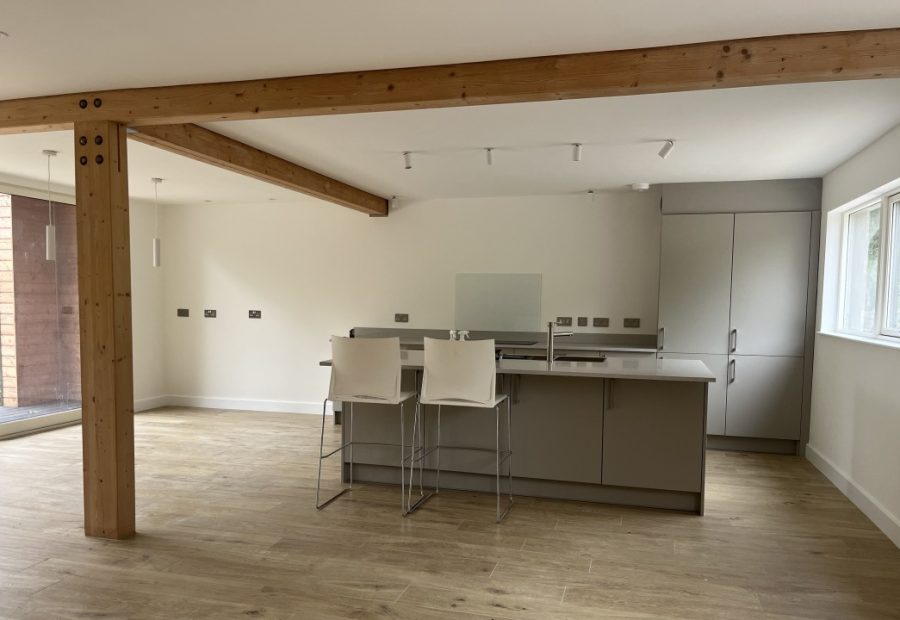 Four sustainable self build homes designed by O2i Design near Langport, Somerset.